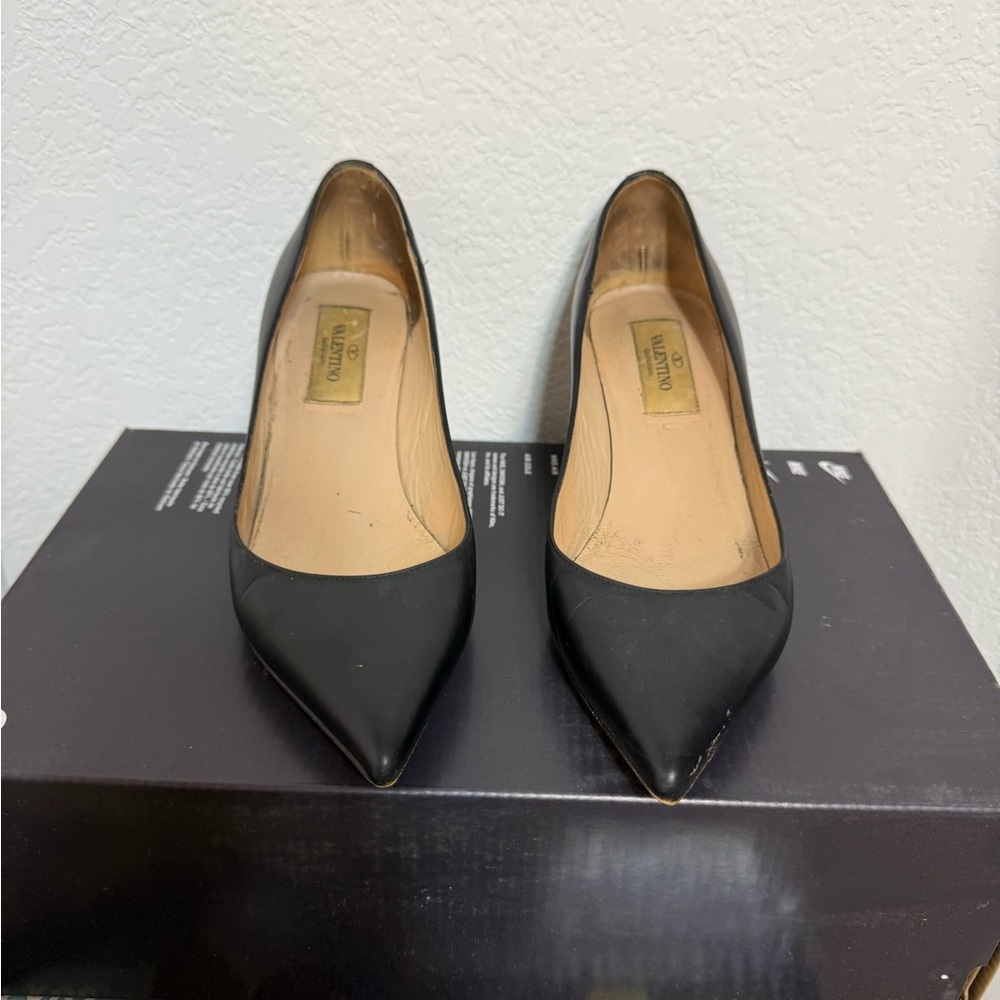 Valentino Women's Black Pointed Toe Heels
